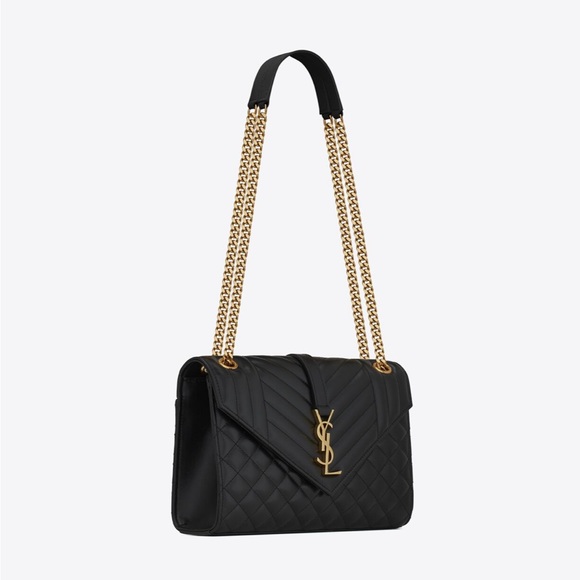 ENVELOPE MEDIUM CHAIN BAG IN MIX MATELASSÉ SUEDE - Picture 14 of 15